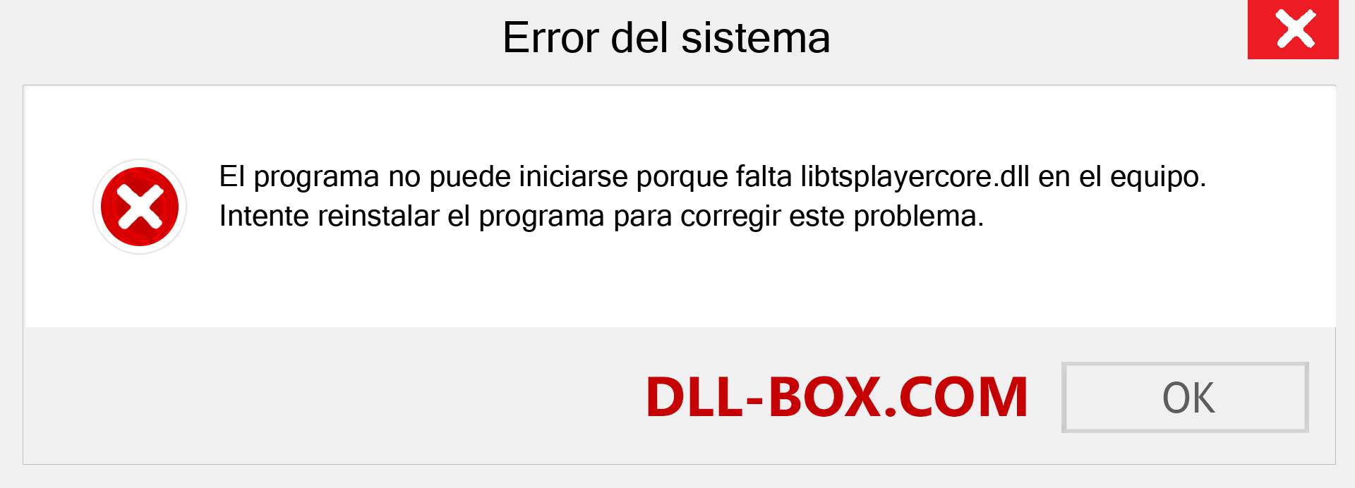 ¿Falta el archivo libtsplayercore.dll ?. Descargar para Windows 7, 8, 10 - Corregir libtsplayercore dll Missing Error en Windows, fotos, imágenes